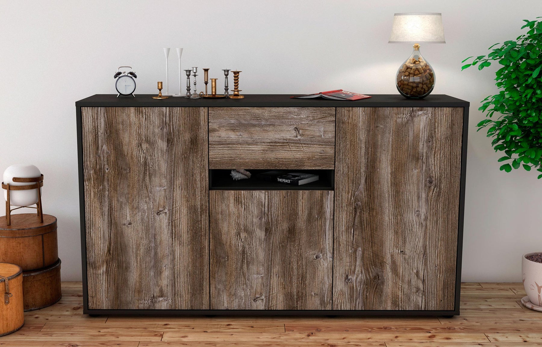 Sideboard Dorina, Treibholz (136x79x35cm)