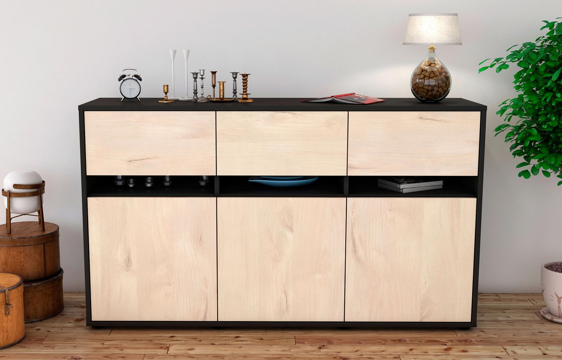 Sideboard Dorinde , Zeder (136x79x35cm)