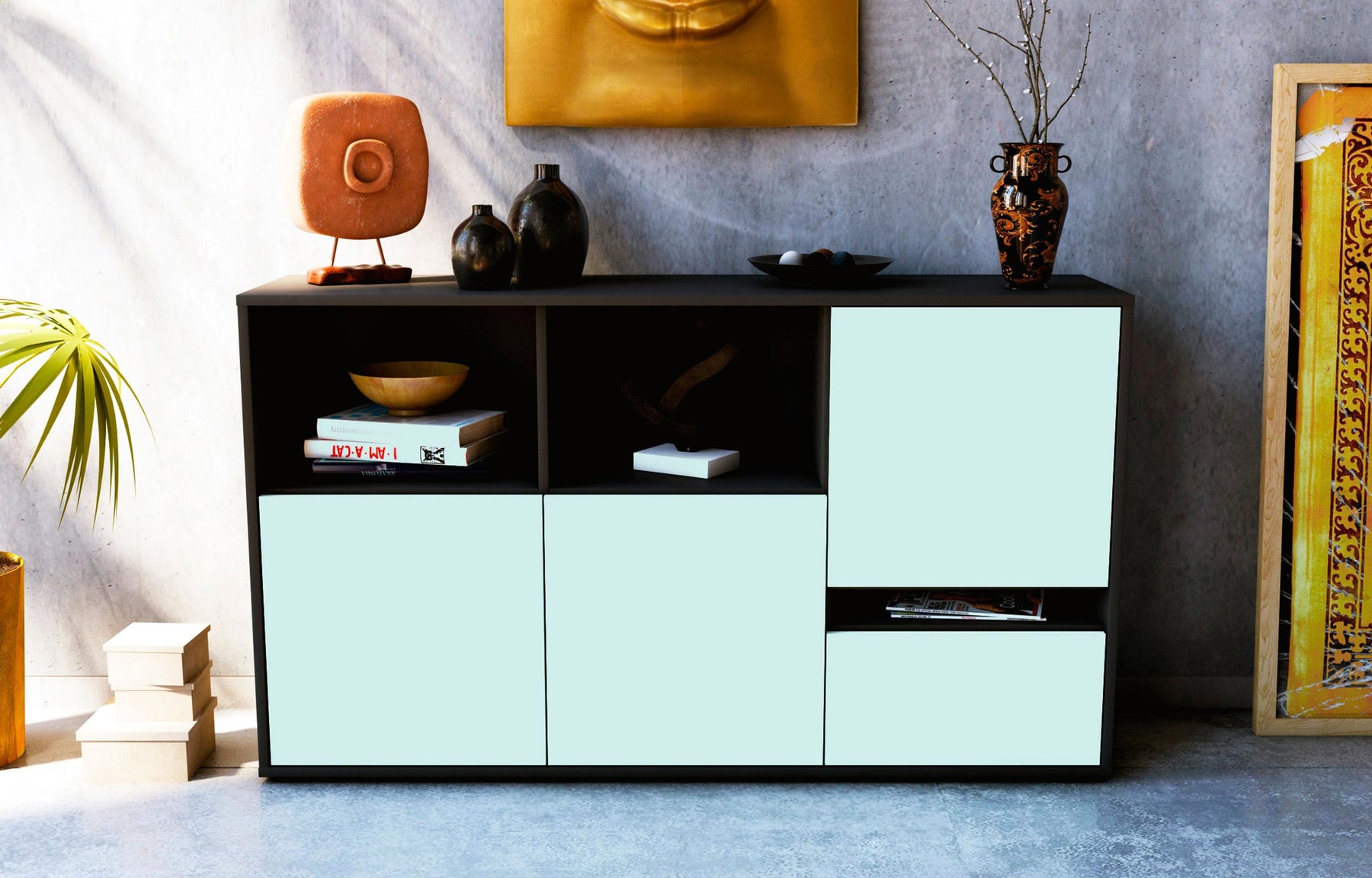 Sideboard Eda, Mint (136x79x35cm)