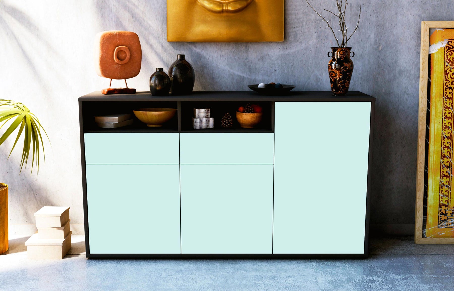 Sideboard Editta, Mint (136x79x35cm)