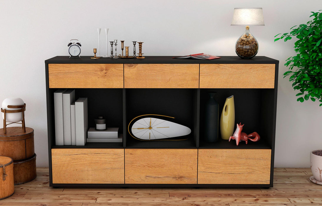 Sideboard Efisia, Eiche (136x79x35cm)