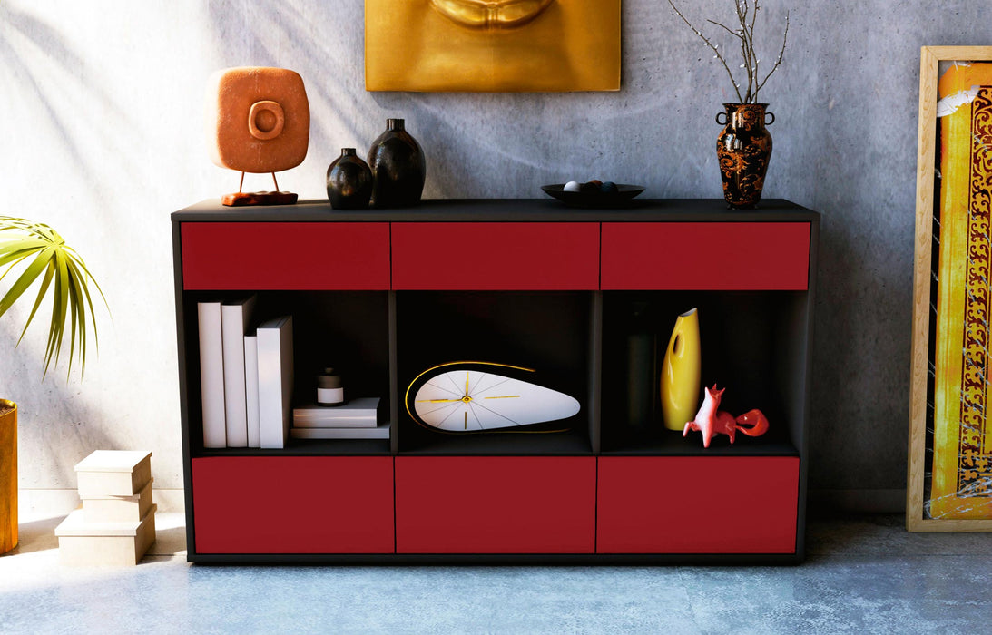 Sideboard Efisia, Bordeaux (136x79x35cm)