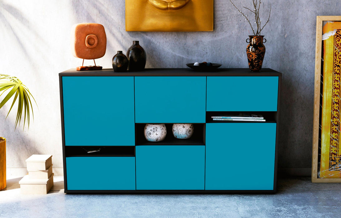 Sideboard Egizia, Türkis (136x79x35cm)