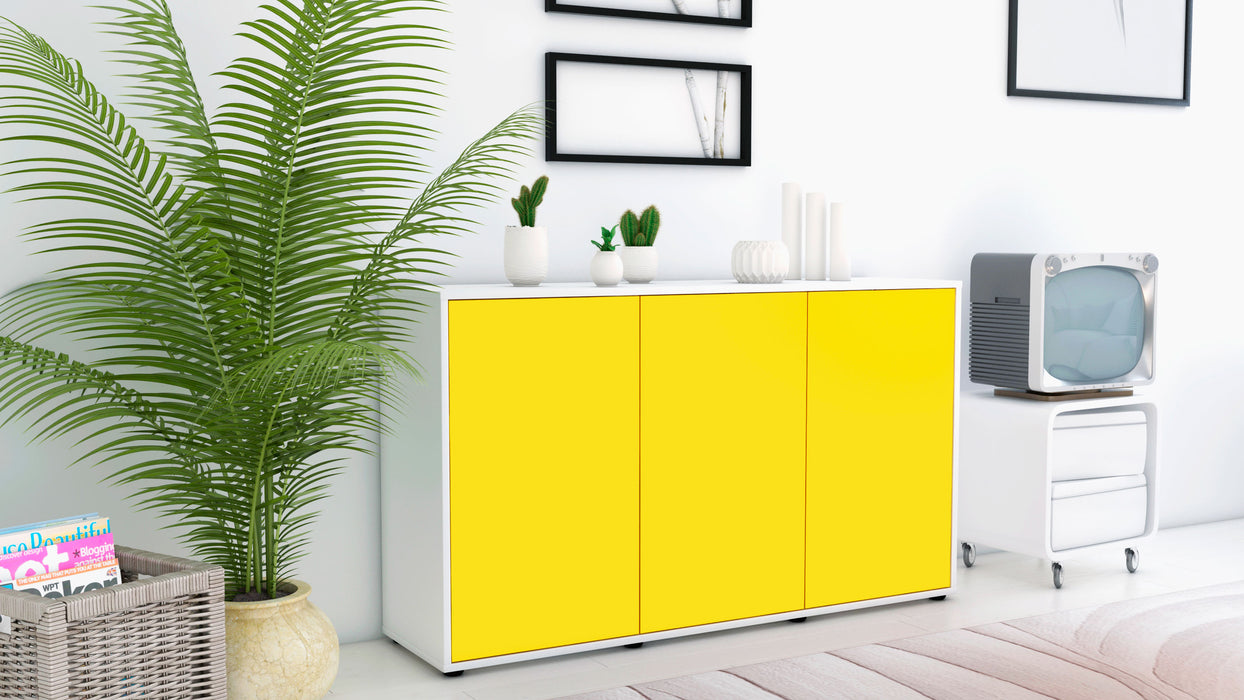 Sideboard Delia, Gelb (136x79x35cm)