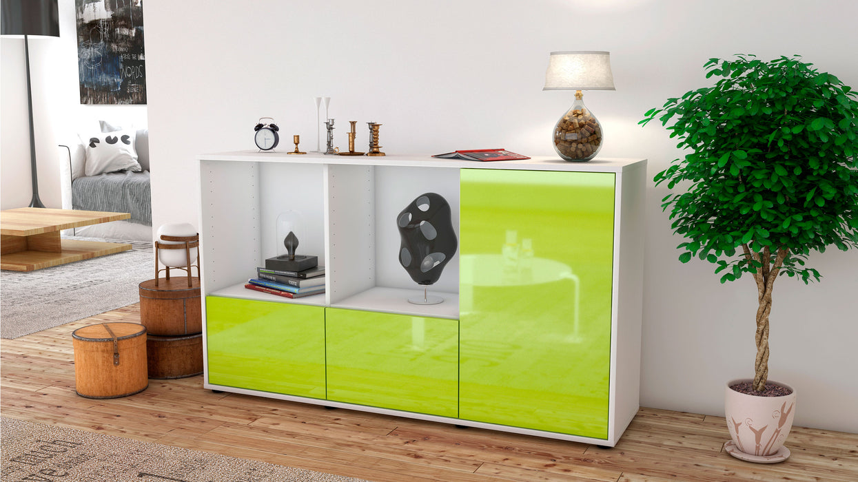 Sideboard Dolcia, Grün (136x79x35cm)