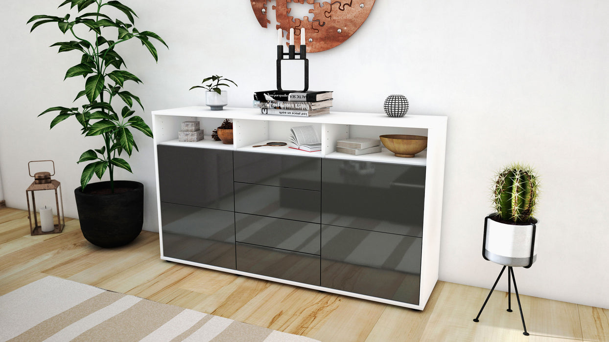 Sideboard Donabella, Grau (136x79x35cm)