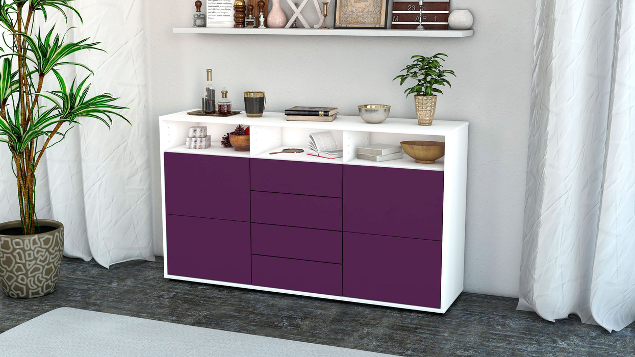 Sideboard Donabella, Lila (136x79x35cm)