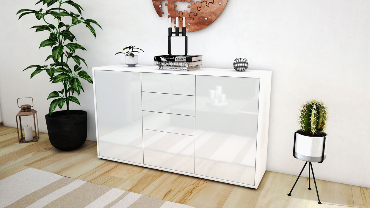 Sideboard Donatella, Weiß (136x79x35cm)