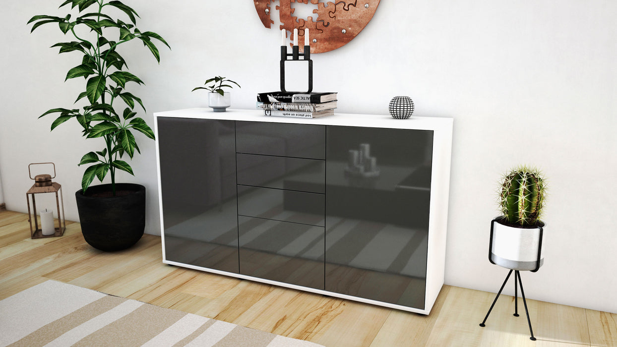 Sideboard Donatella, Grau (136x79x35cm)