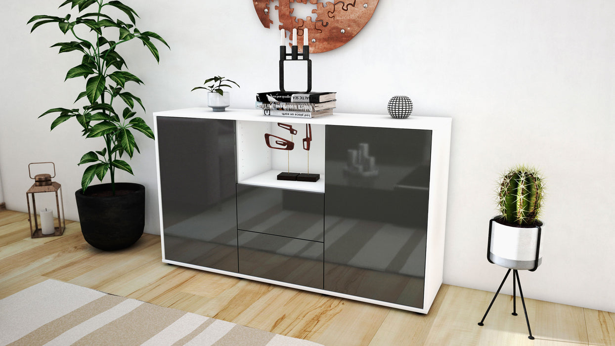 Sideboard Donika, Grau (136x79x35cm)