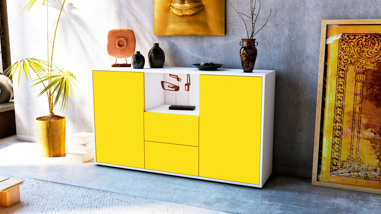 Sideboard Donika, Gelb (136x79x35cm)