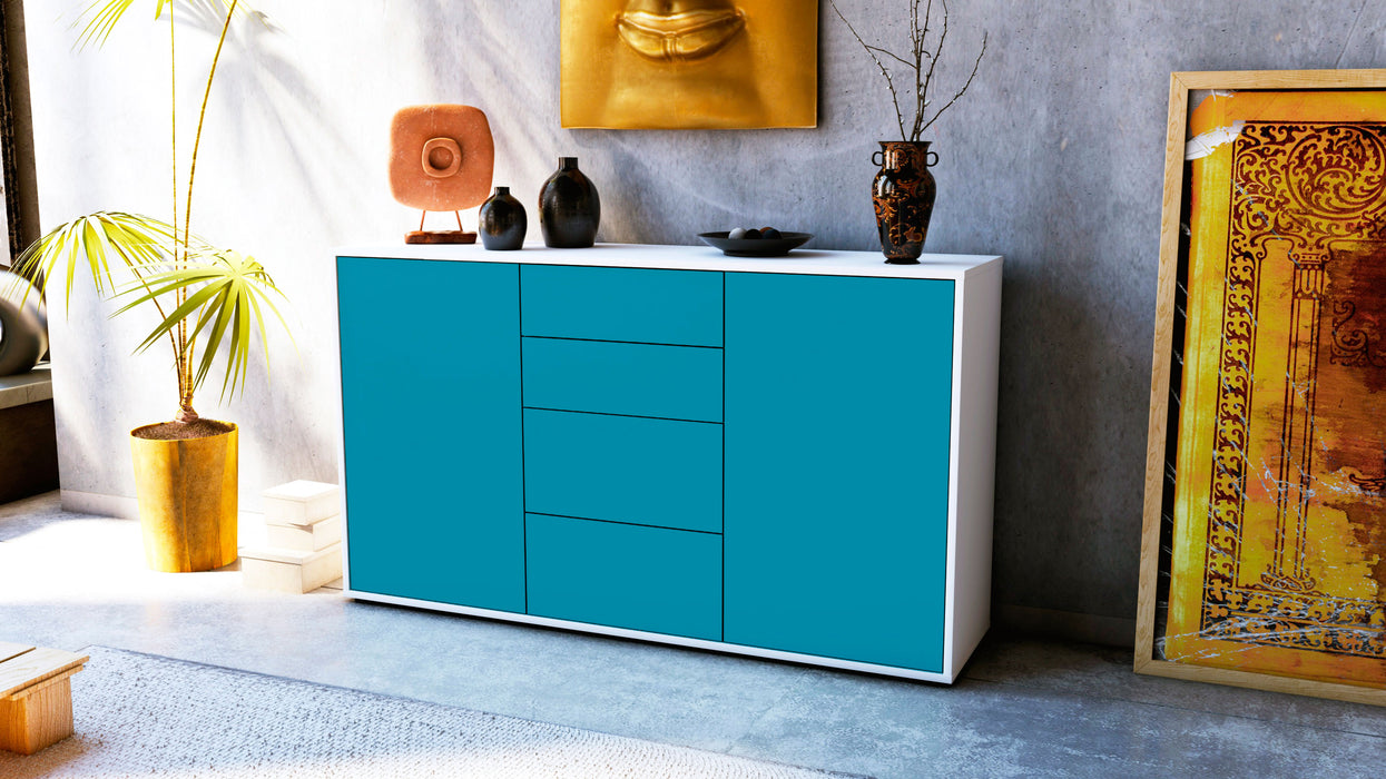 Sideboard Donna, Türkis (136x79x35cm)