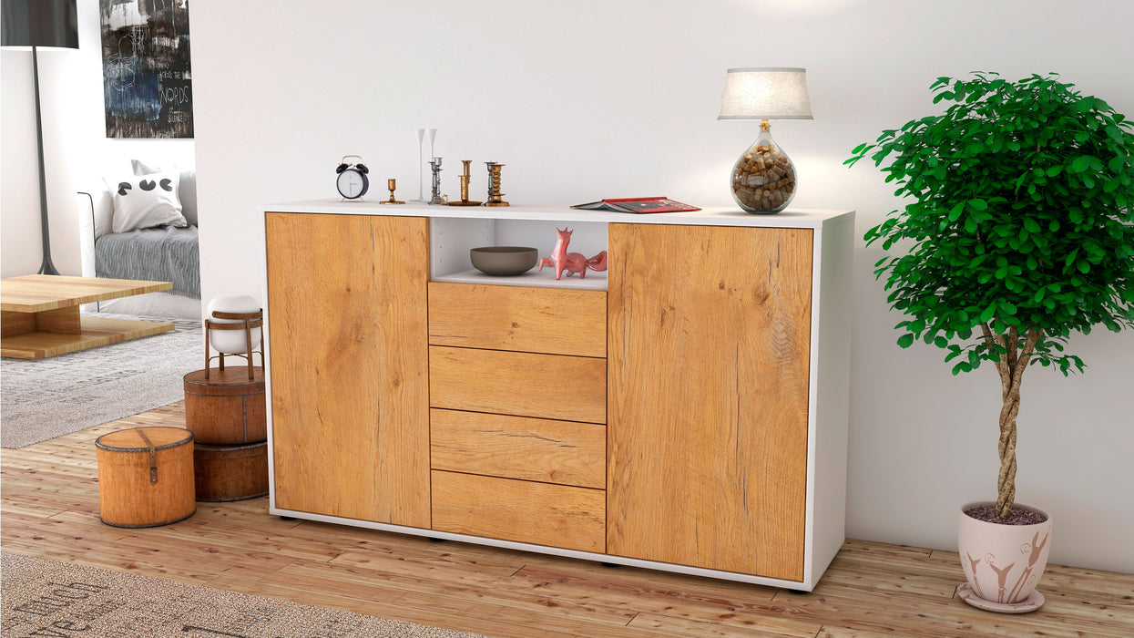 Sideboard Donnice, Eiche (136x79x35cm)