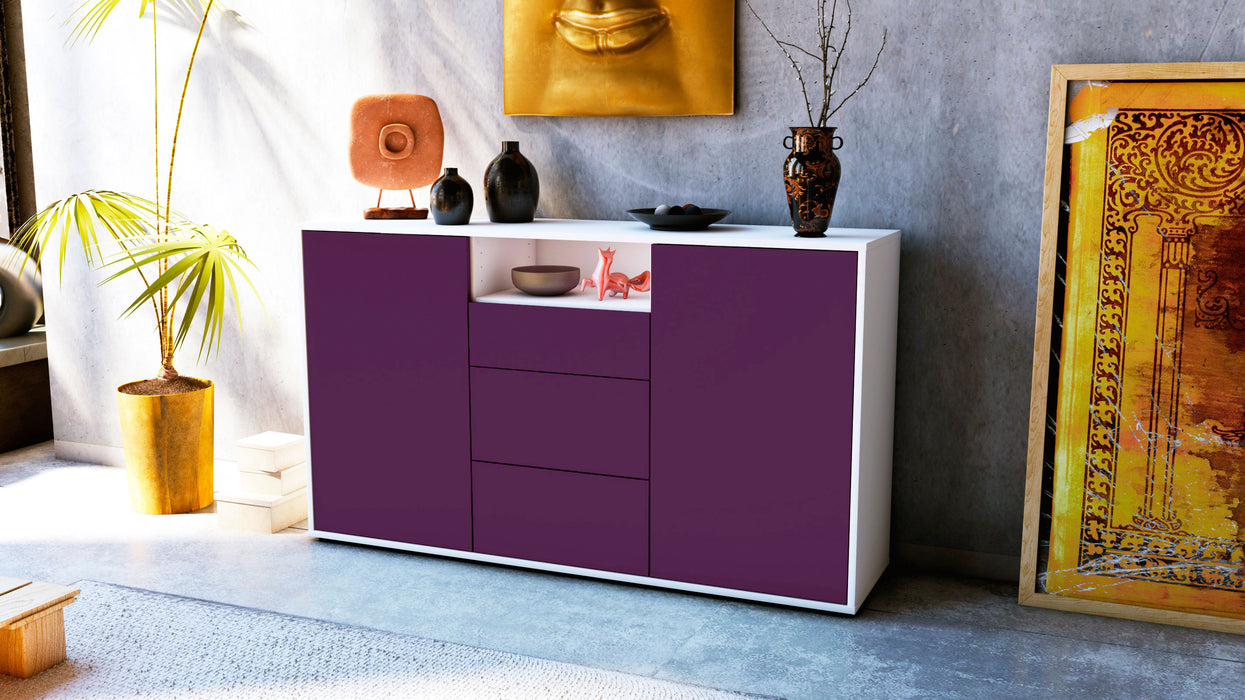 Sideboard Donnice, Lila (136x79x35cm)