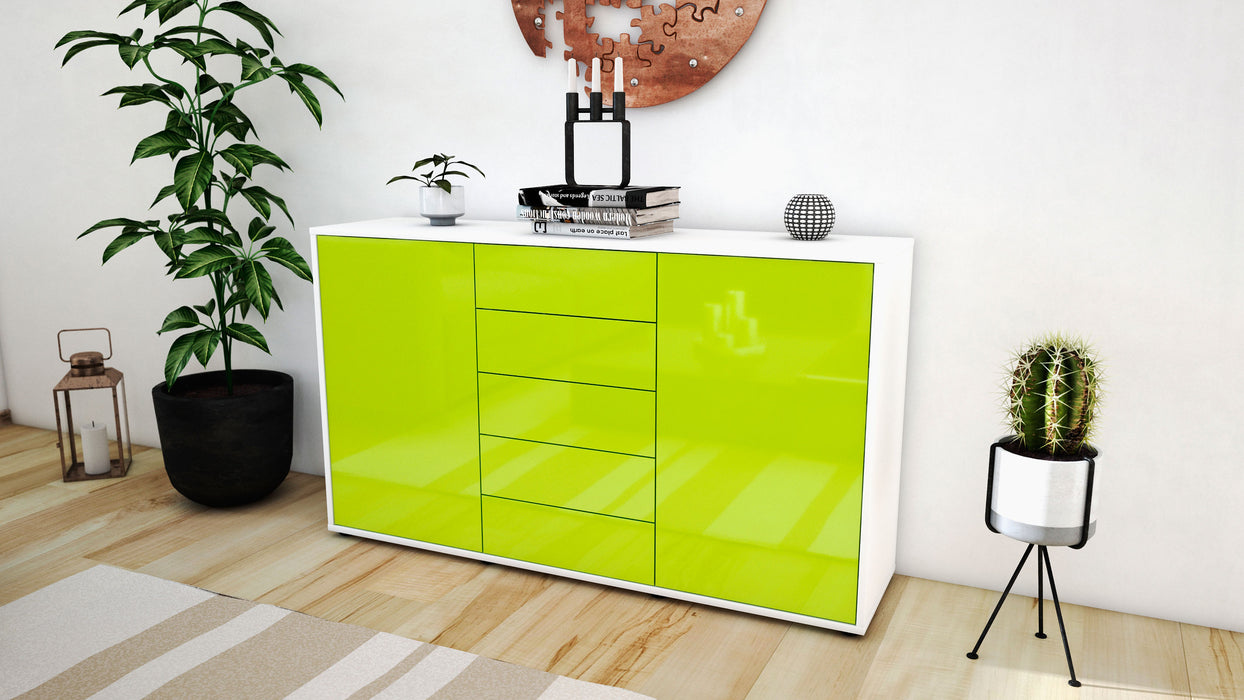 Sideboard Dorelly, Grün (136x79x35cm)