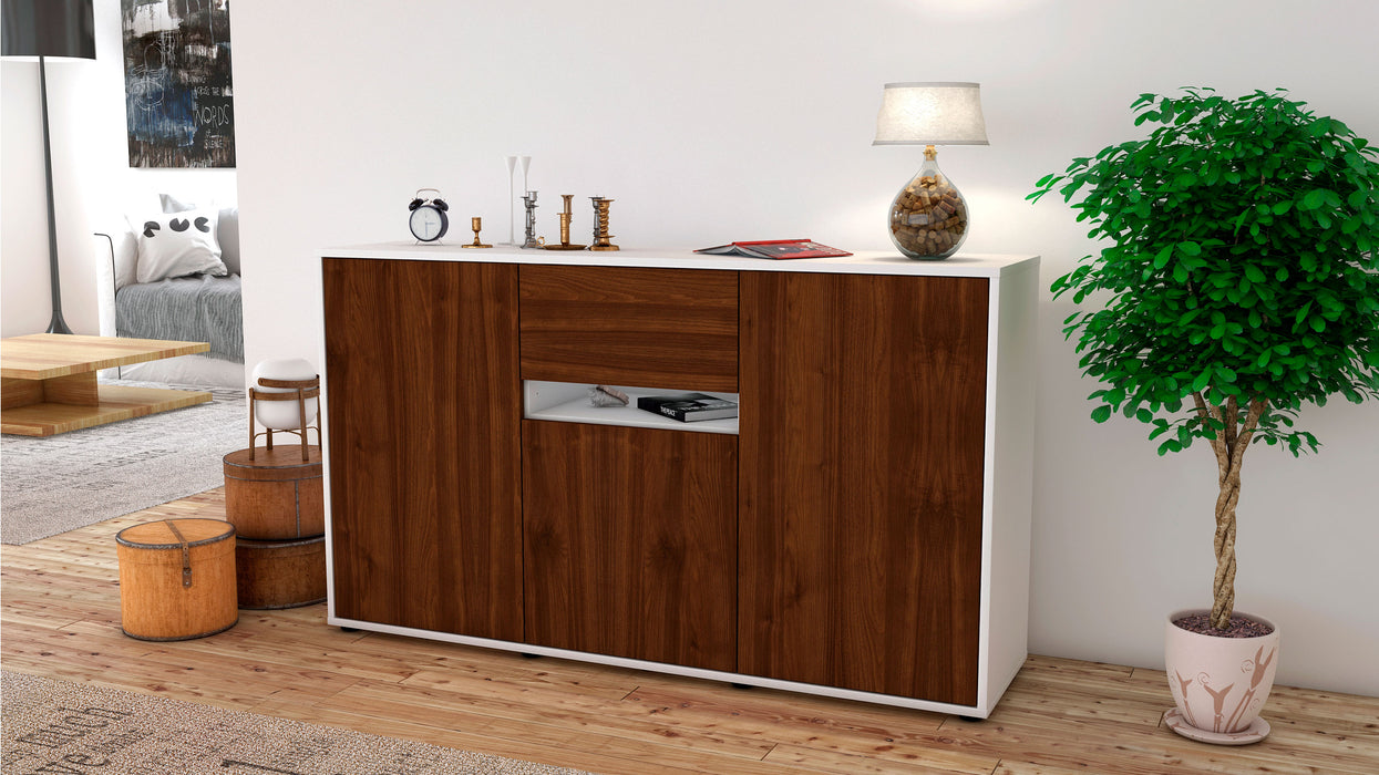 Sideboard Dorina, Walnuss (136x79x35cm)