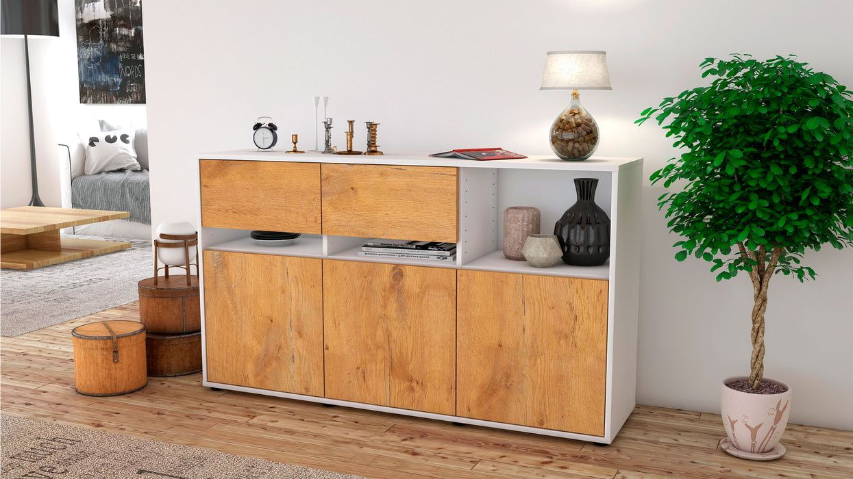 Sideboard Dorotea, Eiche (136x79x35cm)