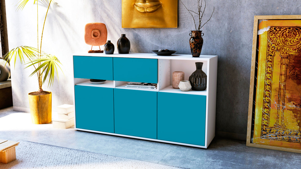 Sideboard Dorotea, Türkis (136x79x35cm)