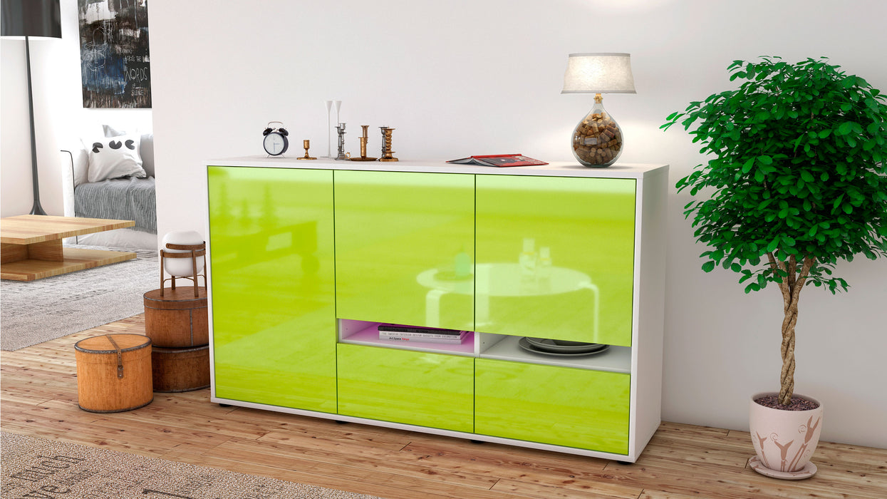 Sideboard Ebe, Grün (136x79x35cm)