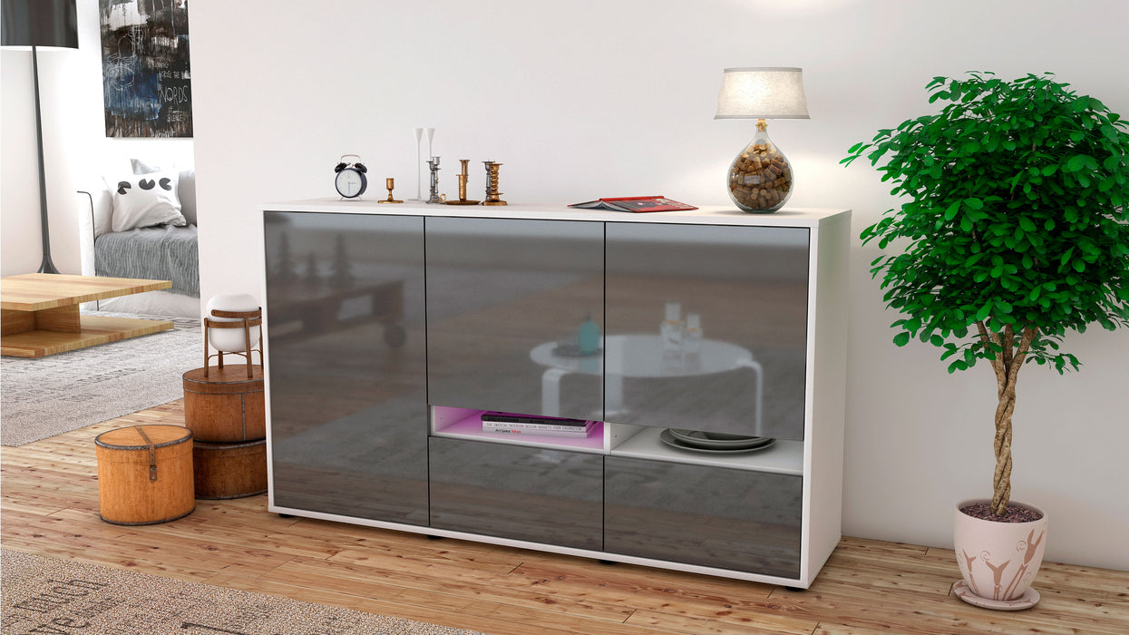 Sideboard Ebe, Grau (136x79x35cm)