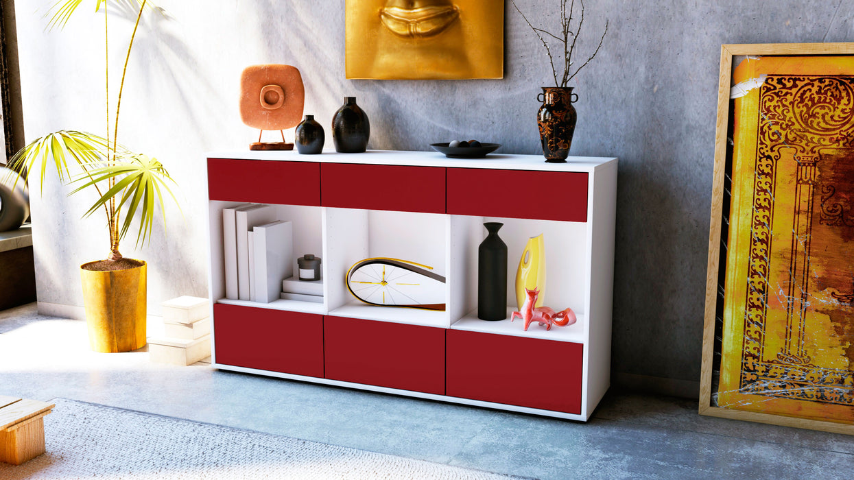 Sideboard Efisia, Bordeaux (136x79x35cm)