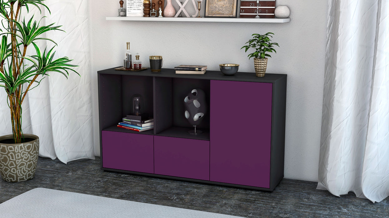 Sideboard Dolcia, Lila (136x79x35cm)