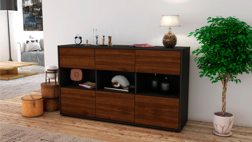 Sideboard Dorett, Walnuss (136x79x35cm)