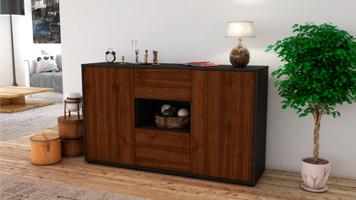 Sideboard Doriana, Walnuss (136x79x35cm)