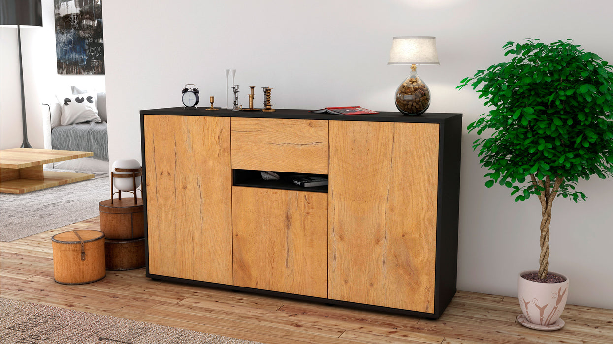 Sideboard Dorina, Eiche (136x79x35cm)