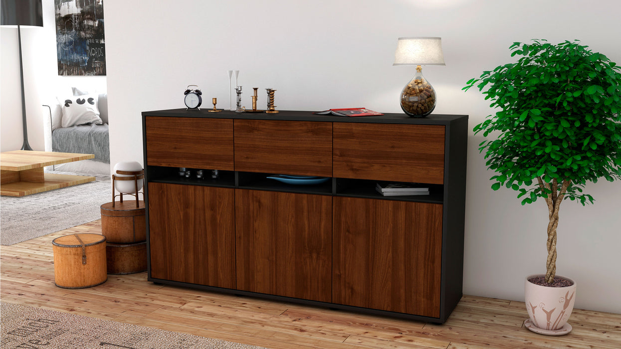 Sideboard Dorinde, Walnuss (136x79x35cm)