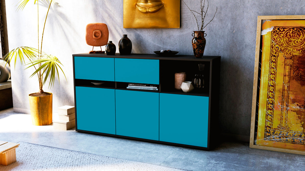 Sideboard Dorotea, Türkis (136x79x35cm)