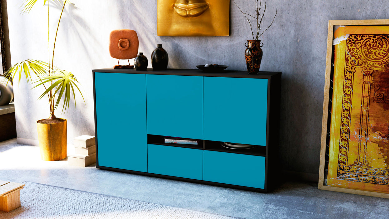 Sideboard Ebe, Türkis (136x79x35cm)