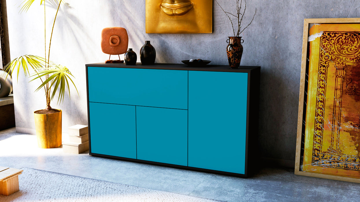 Sideboard Edera, Türkis (136x79x35cm)