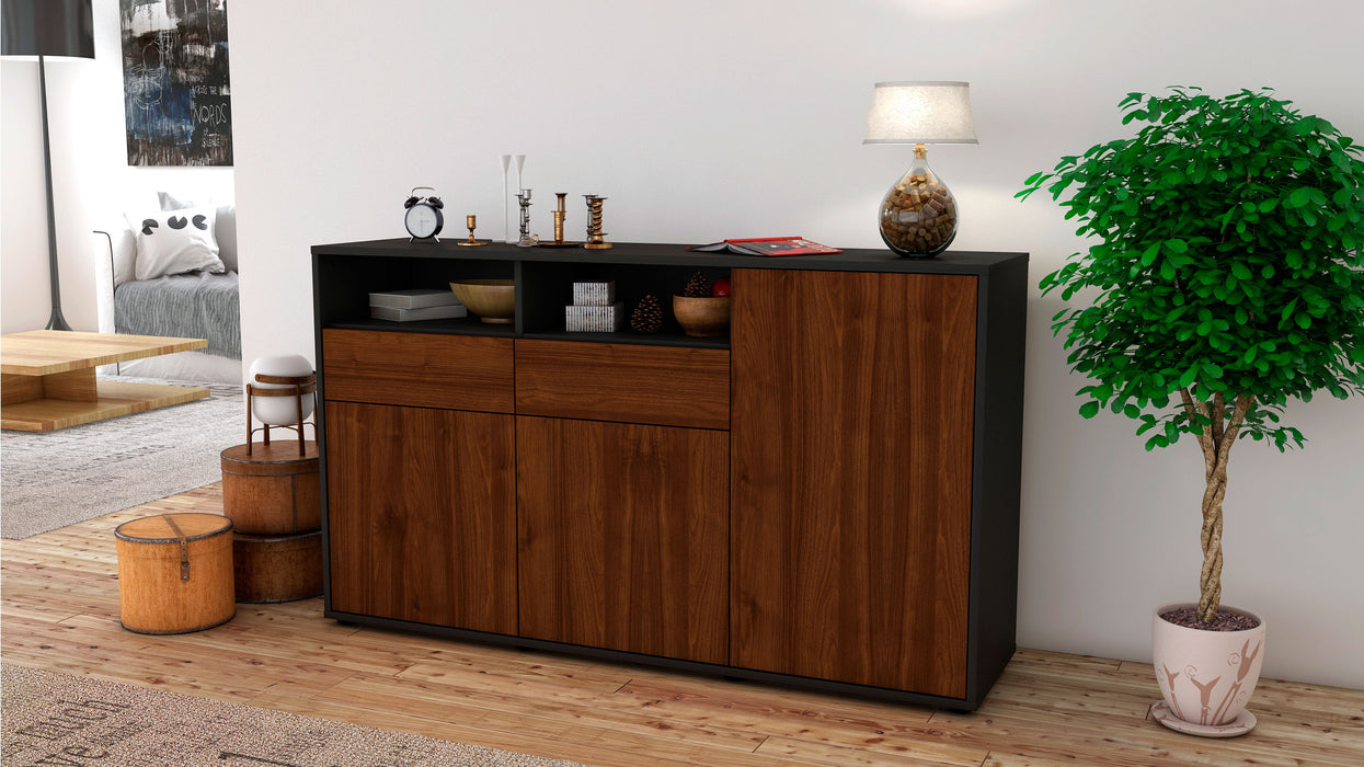 Sideboard Editta, Walnuss (136x79x35cm)