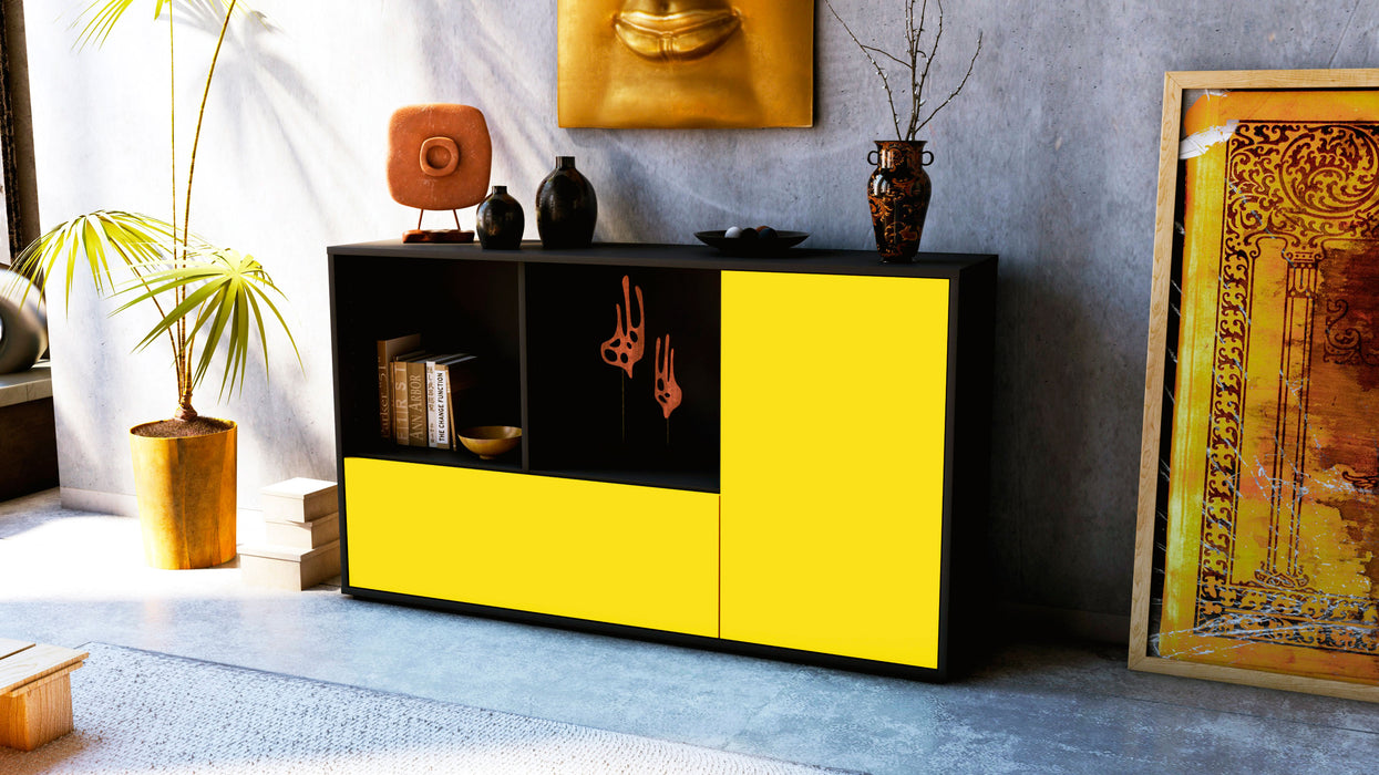 Sideboard Ela, Gelb (136x79x35cm)