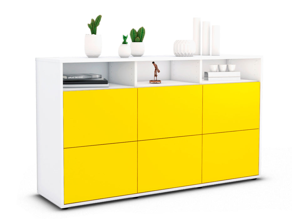 Sideboard Dilara, Gelb (136x79x35cm)