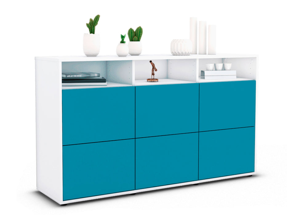 Sideboard Dilara, Türkis (136x79x35cm)