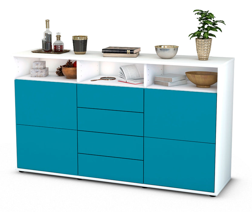 Sideboard Donabella, Türkis (136x79x35cm)