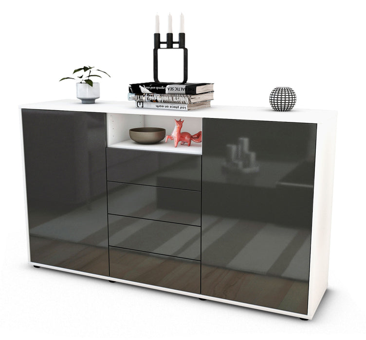 Sideboard Donnice, Grau (136x79x35cm)