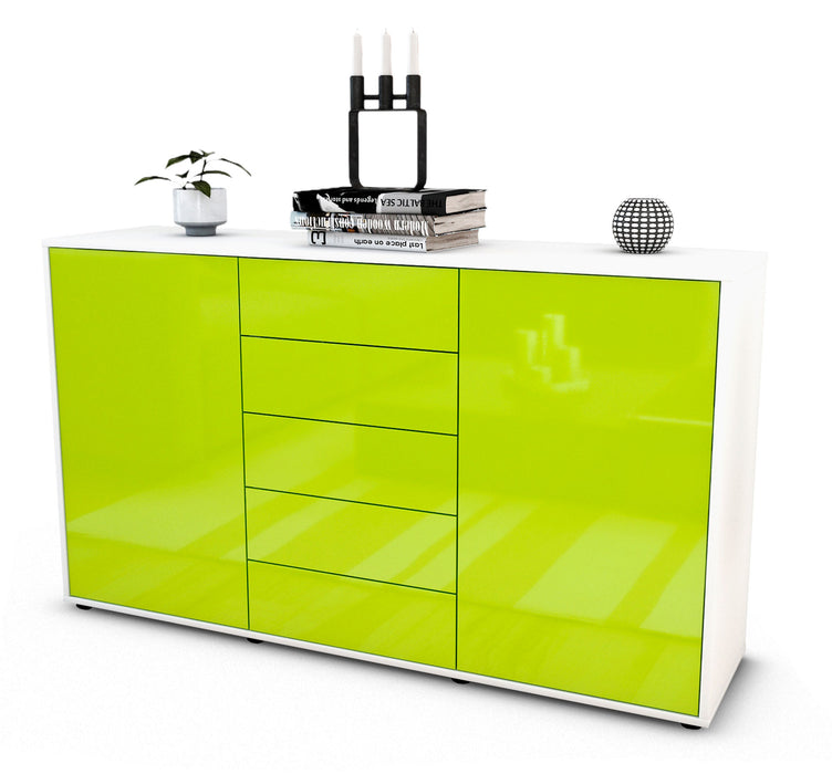 Sideboard Dorelly, Grün (136x79x35cm)