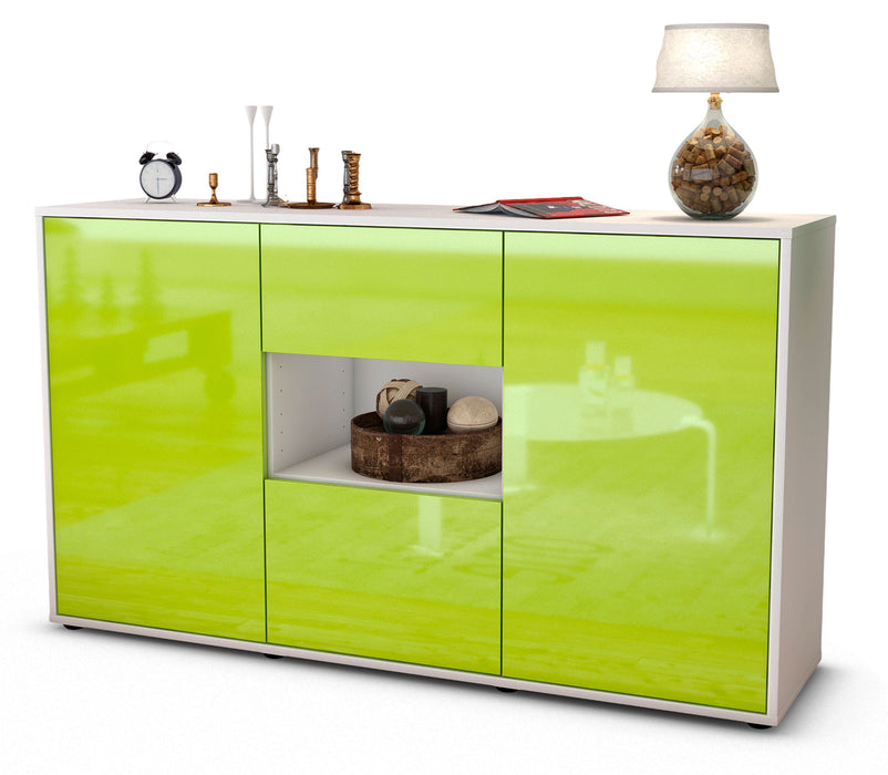 Sideboard Doriana, Grün (136x79x35cm)