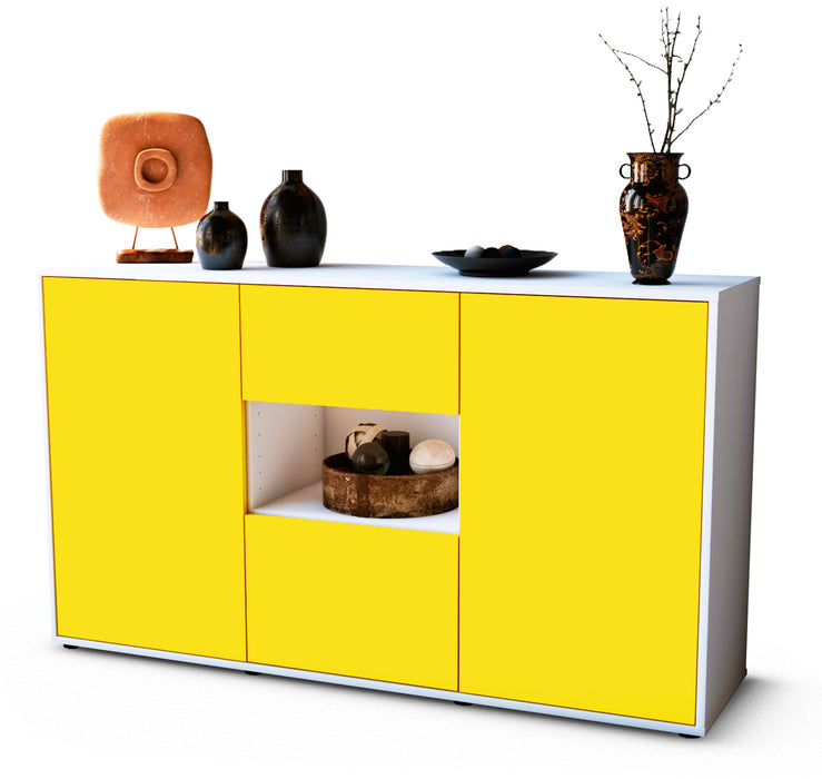 Sideboard Doriana, Gelb (136x79x35cm)