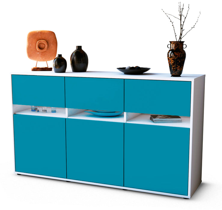 Sideboard Dorinde, Türkis (136x79x35cm)