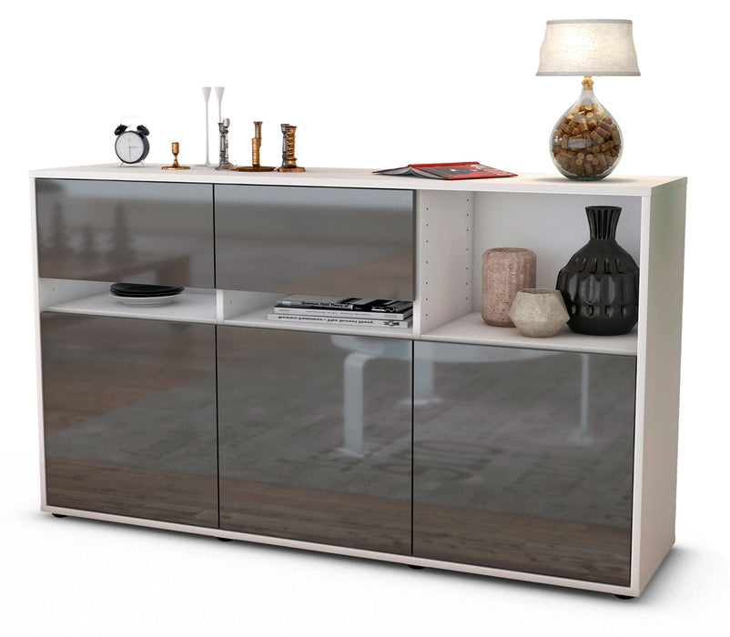 Sideboard Dorotea, Grau (136x79x35cm)