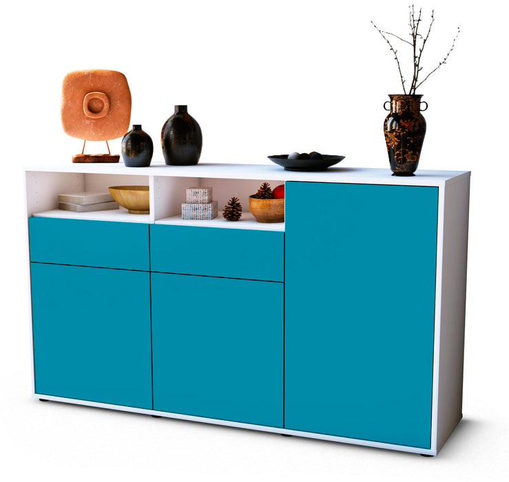 Sideboard Editta, Türkis (136x79x35cm)