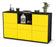 Sideboard Dominika, Gelb (136x79x35cm)