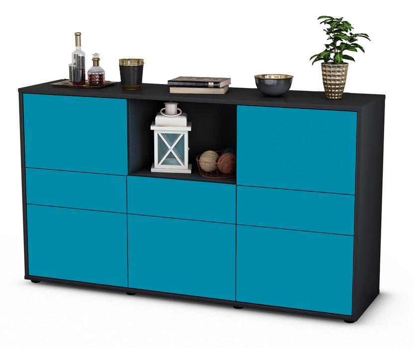 Sideboard Dominika, Türkis (136x79x35cm)