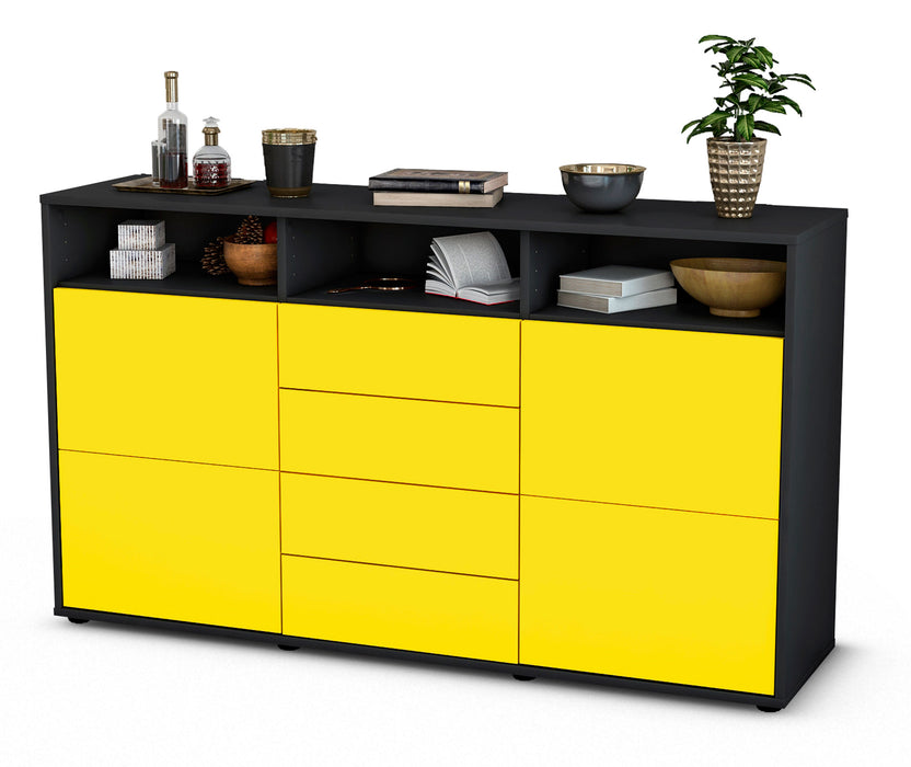 Sideboard Donabella, Gelb (136x79x35cm)