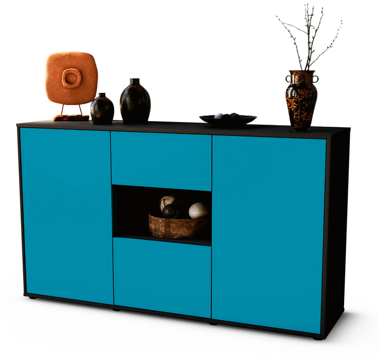 Sideboard Doriana, Türkis (136x79x35cm)