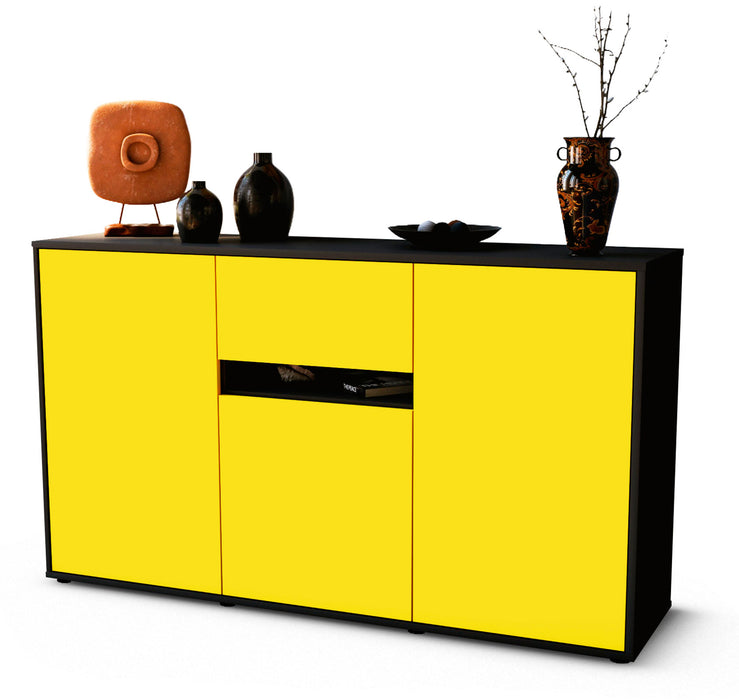 Sideboard Dorina, Gelb (136x79x35cm)